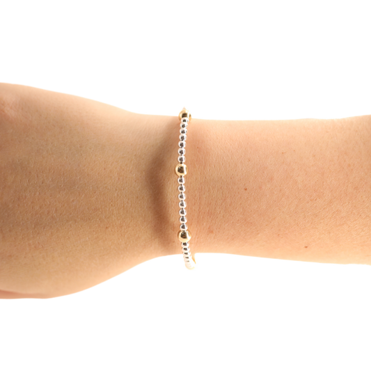 Olive Bracelet in Silver with Gold