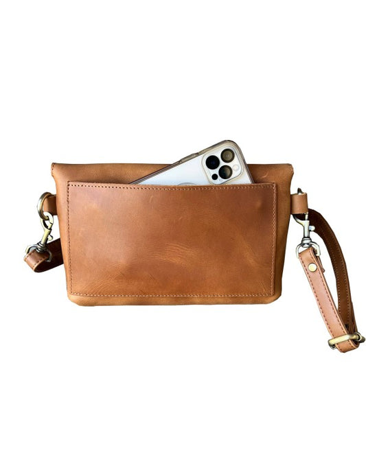 RL Crazy Horse Snap Front Crossbody