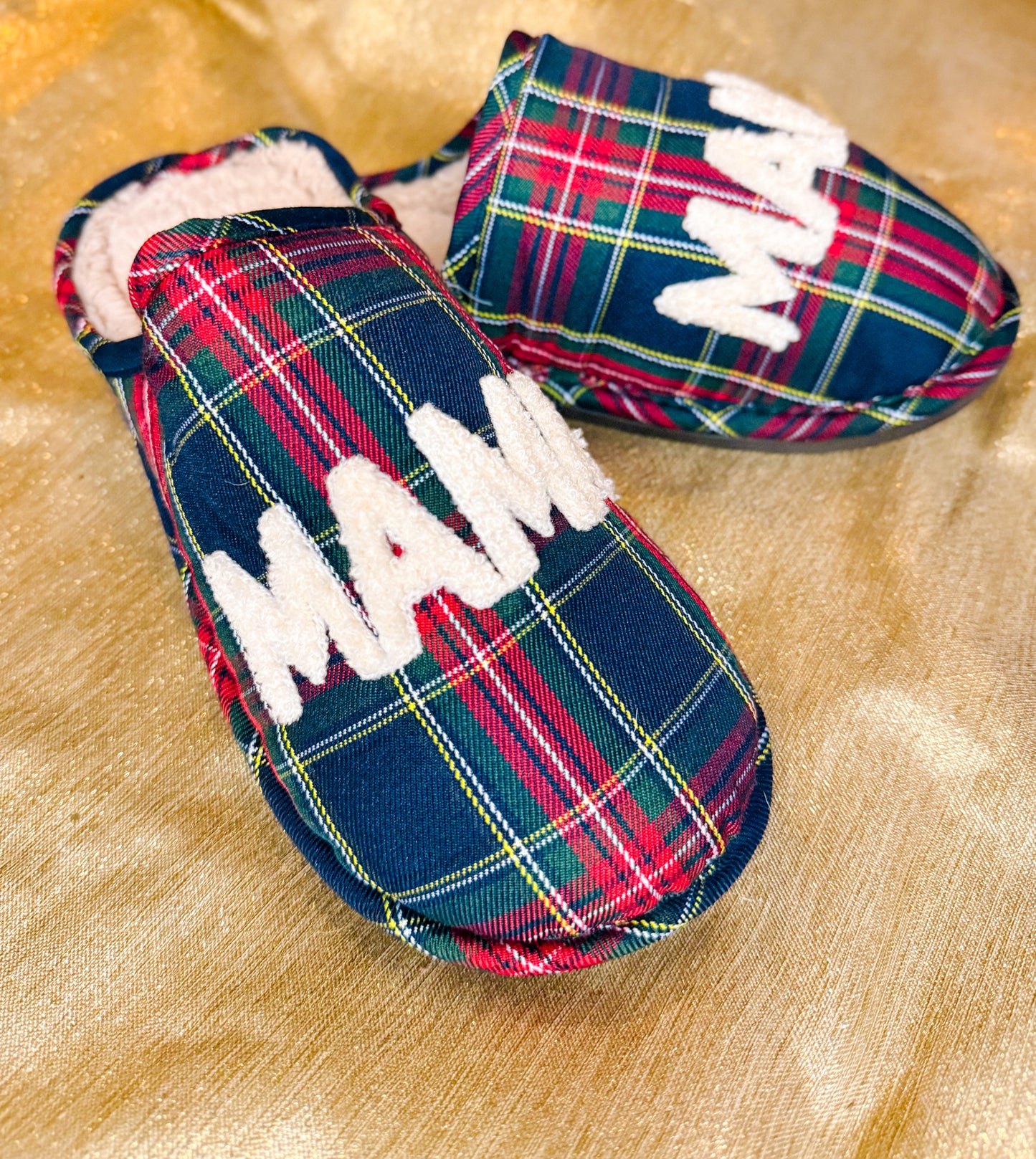 MAMA Plaid Slippers