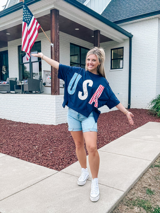 Born in the USA Oversized Top