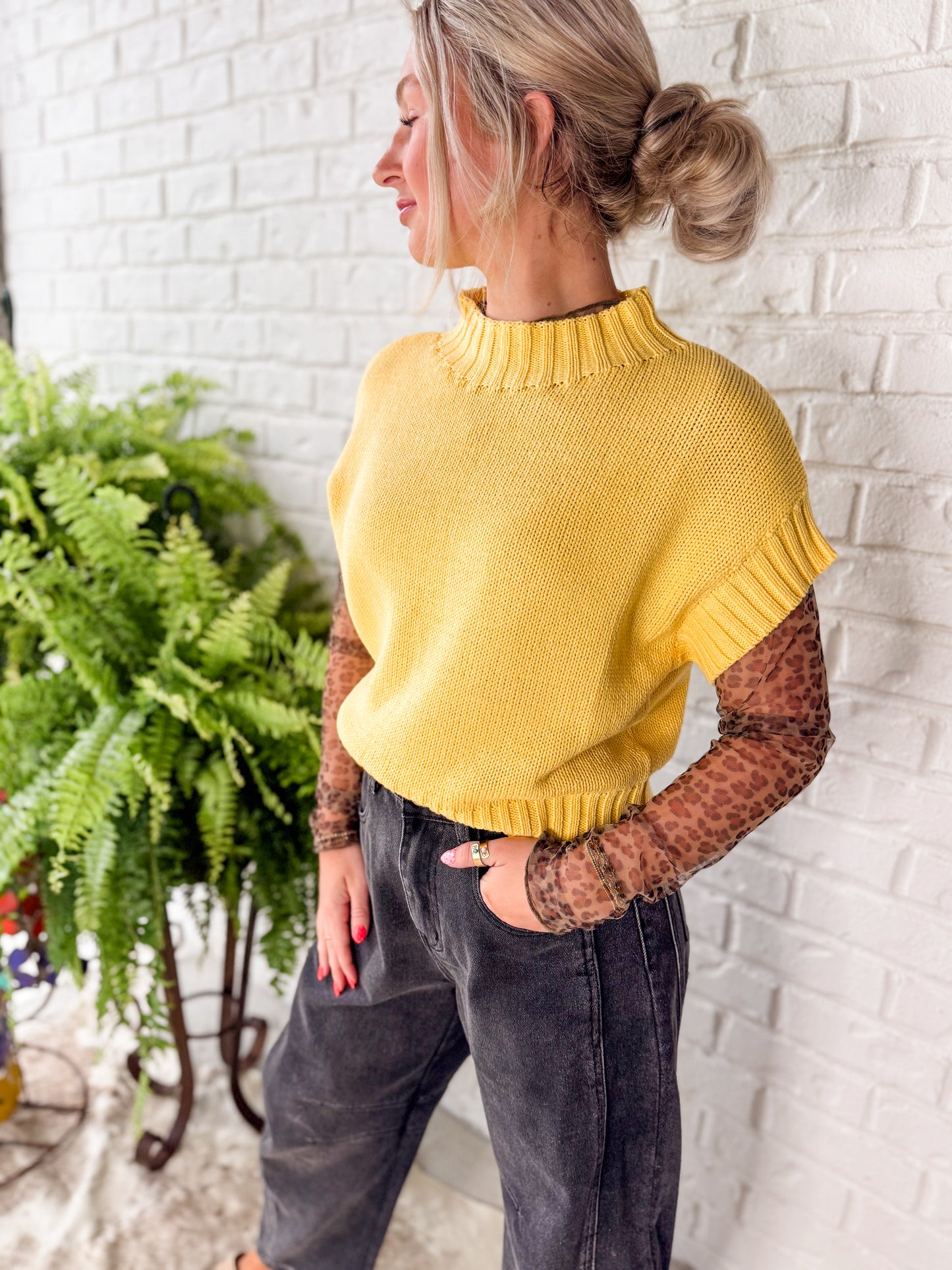 Mesh cheetah top