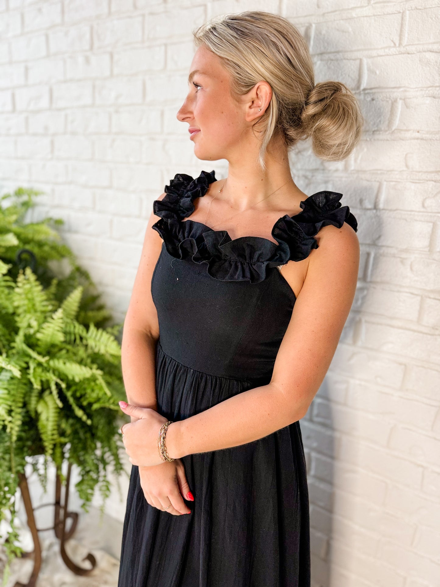 Black maxi dress