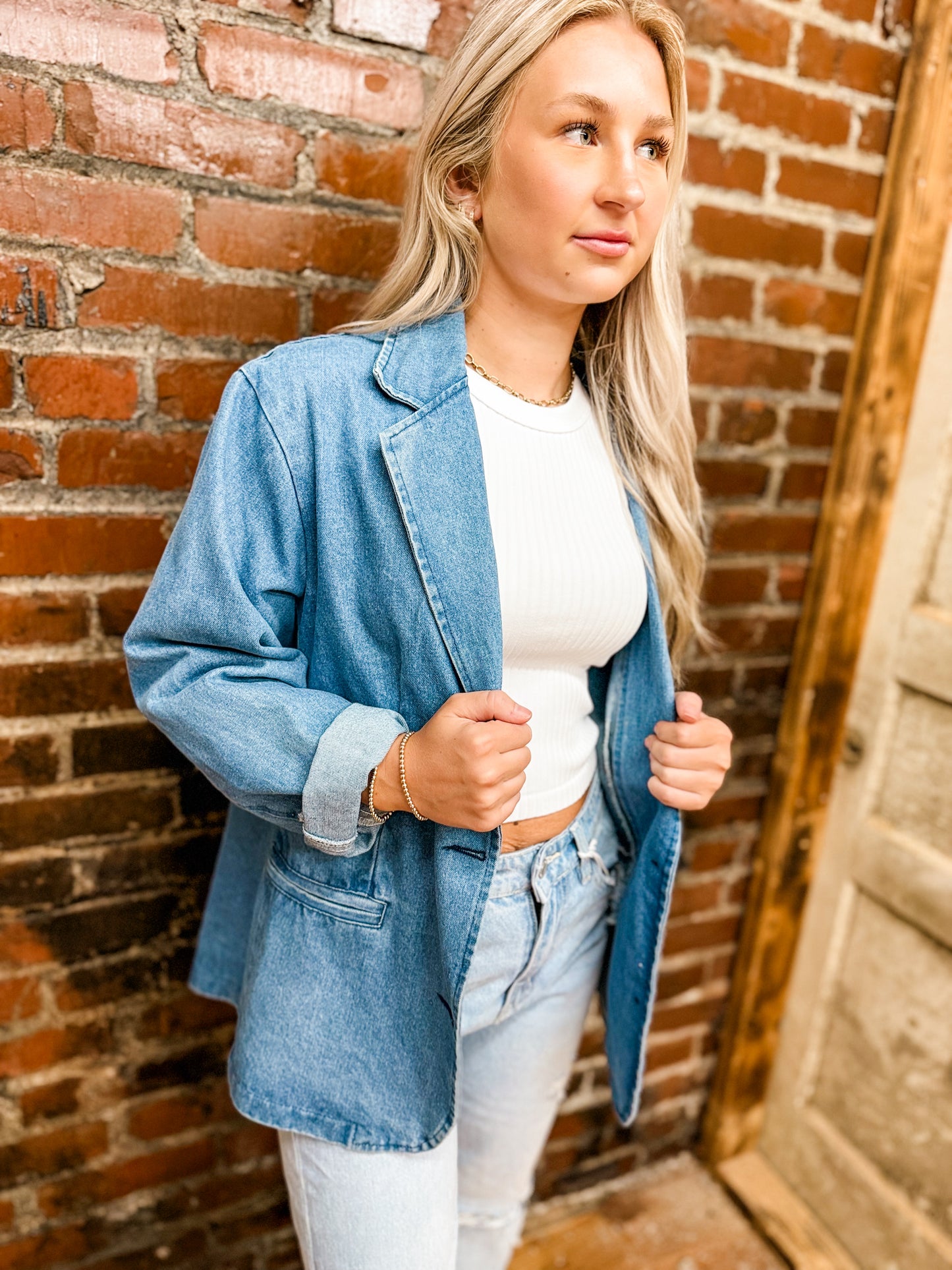 Denim blazer