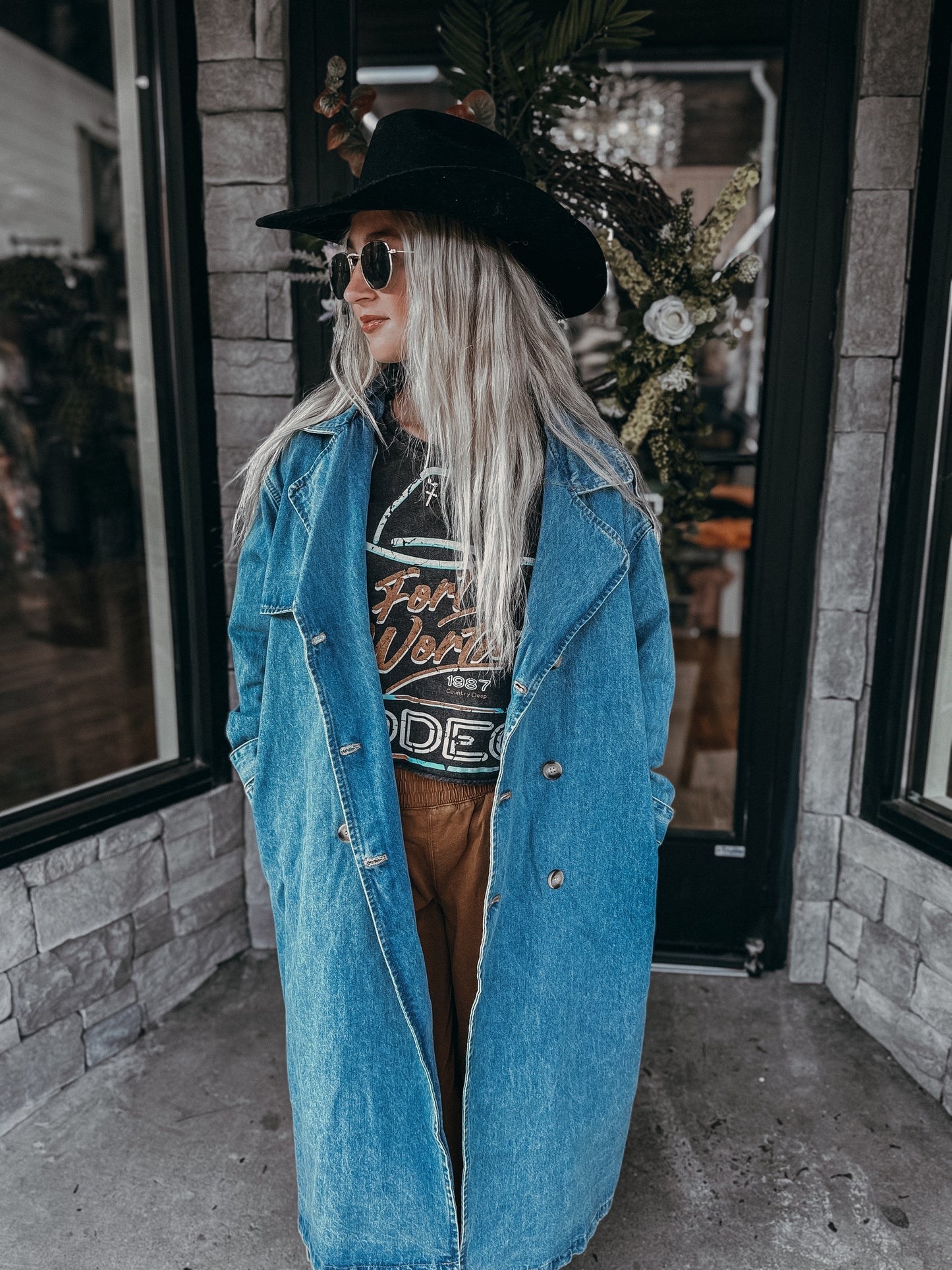 VEV denim trench coat