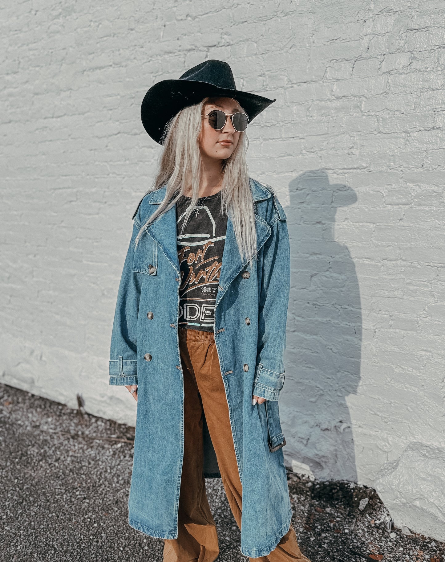 VEV denim trench coat