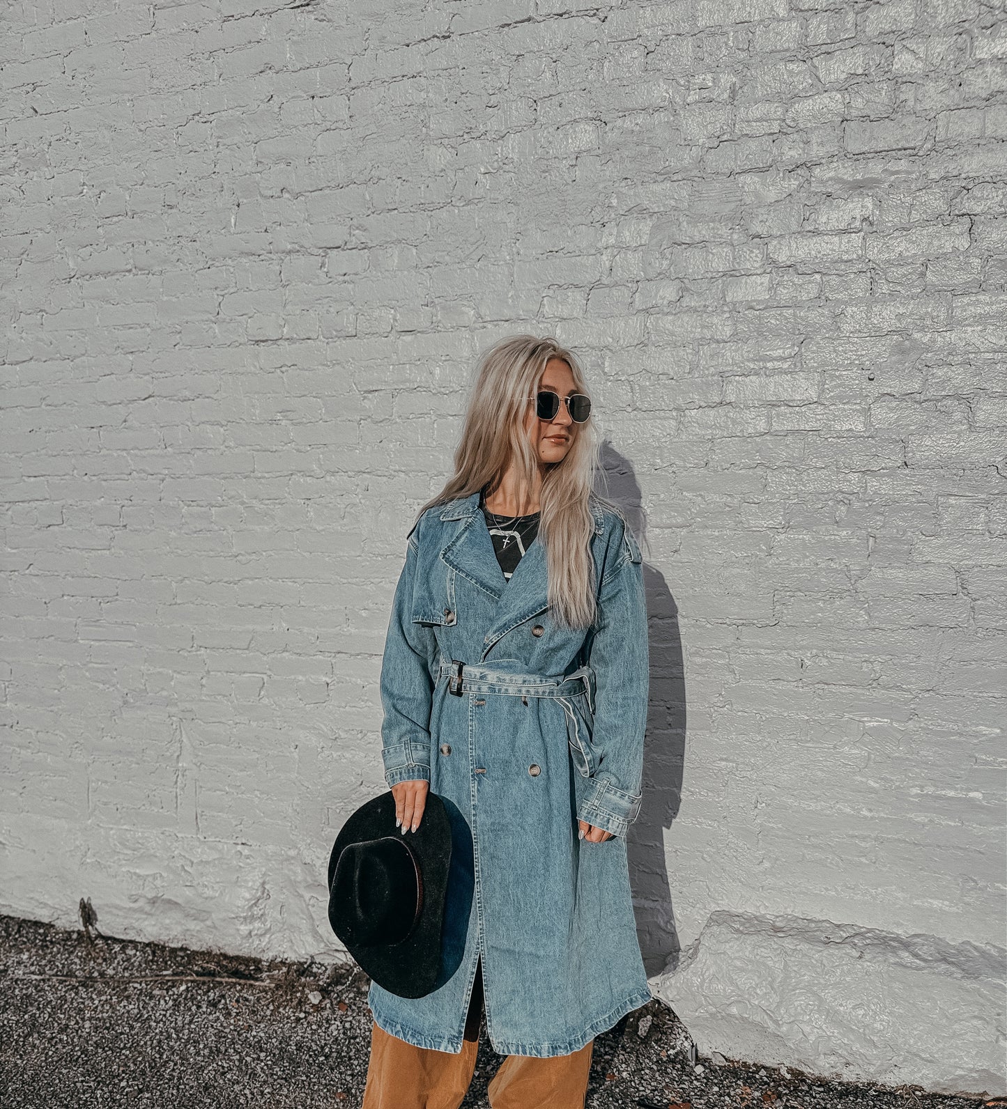 VEV denim trench coat