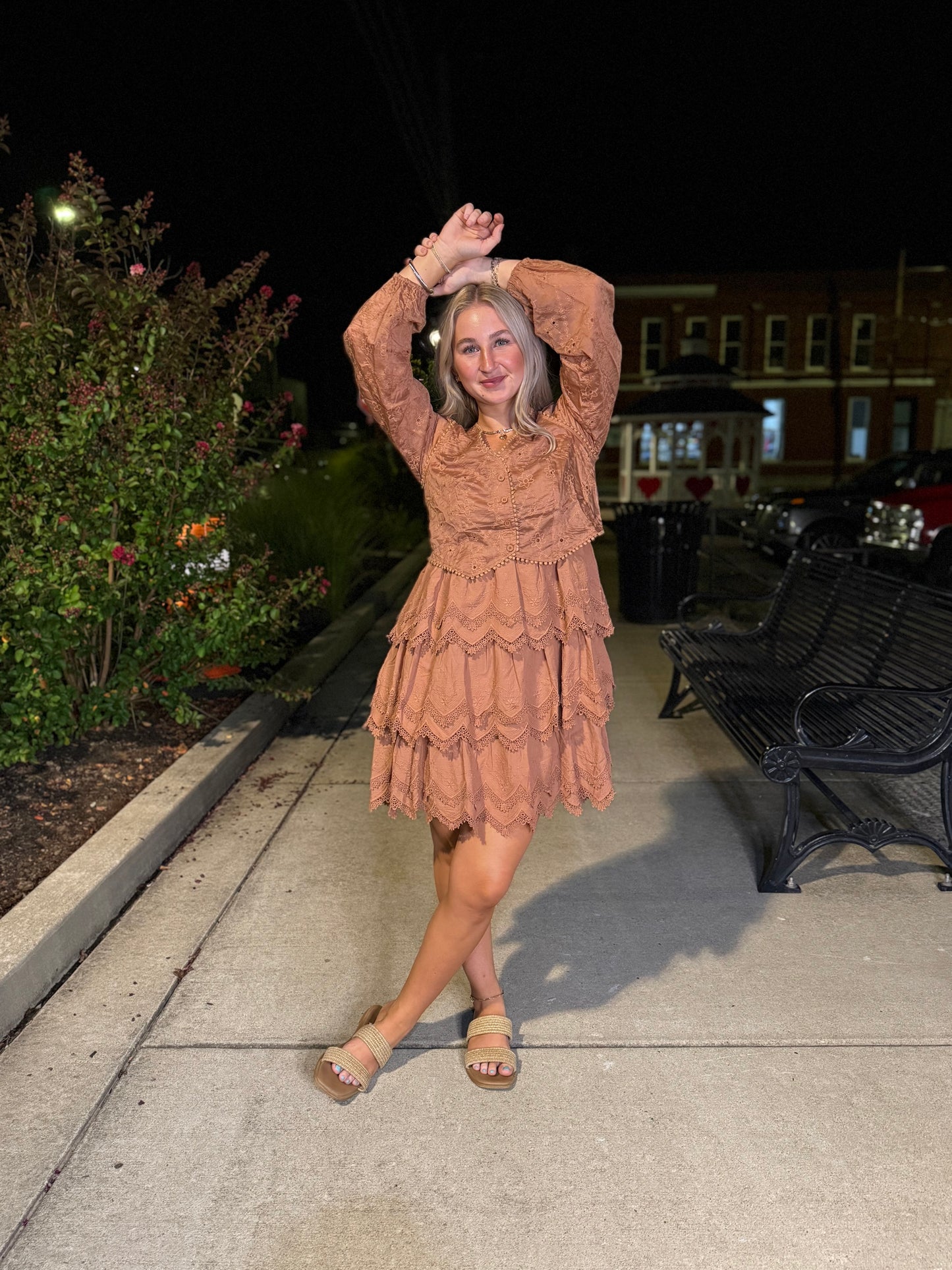 Lace vest style dress