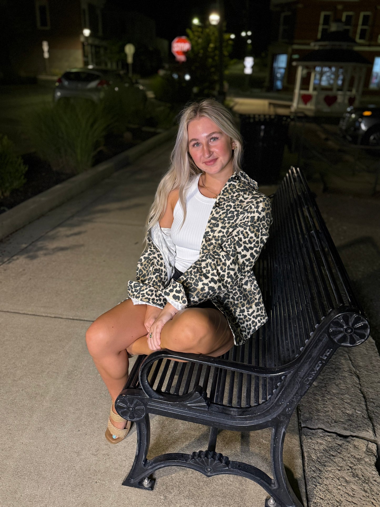 LL Oversize Leopard Button up