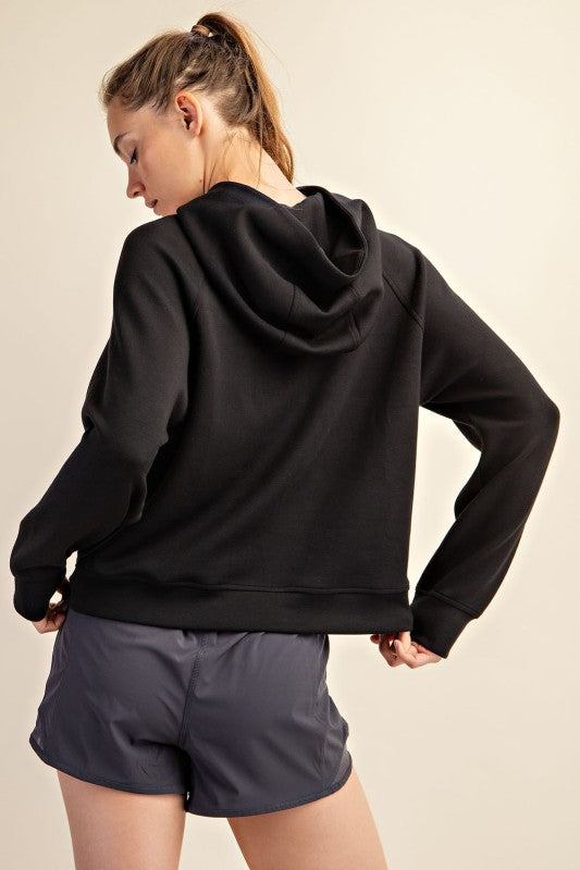 Curvy Quarter Zip Hoodie Jacket