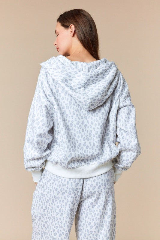 Gray Leopard Sweatshirt