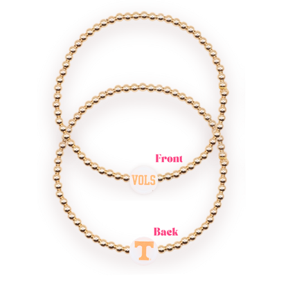 Tennessee/ Vols + Sprinkle Logo Bracelet Stack of 2