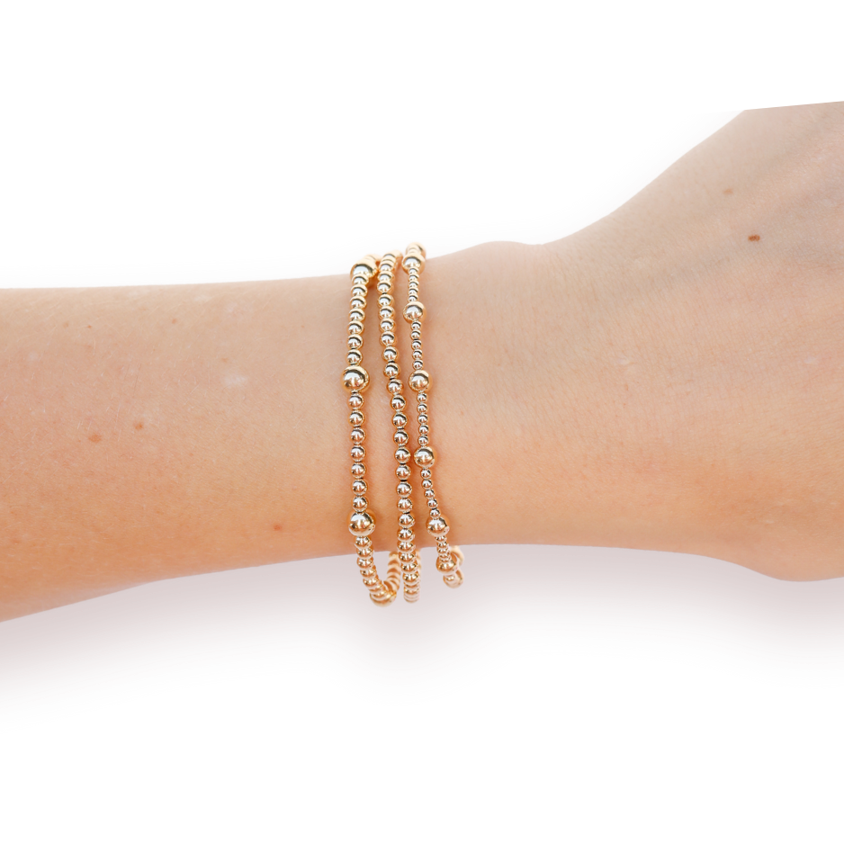 June + Olive + 3MM Gold Stack