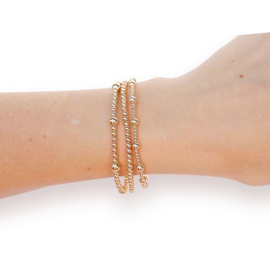 June + Olive + 3MM Gold Stack