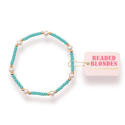 Turquoise Pearl Bracelet