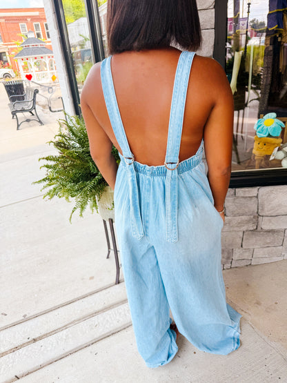 BI denim overall jumpsuit Lt. wash