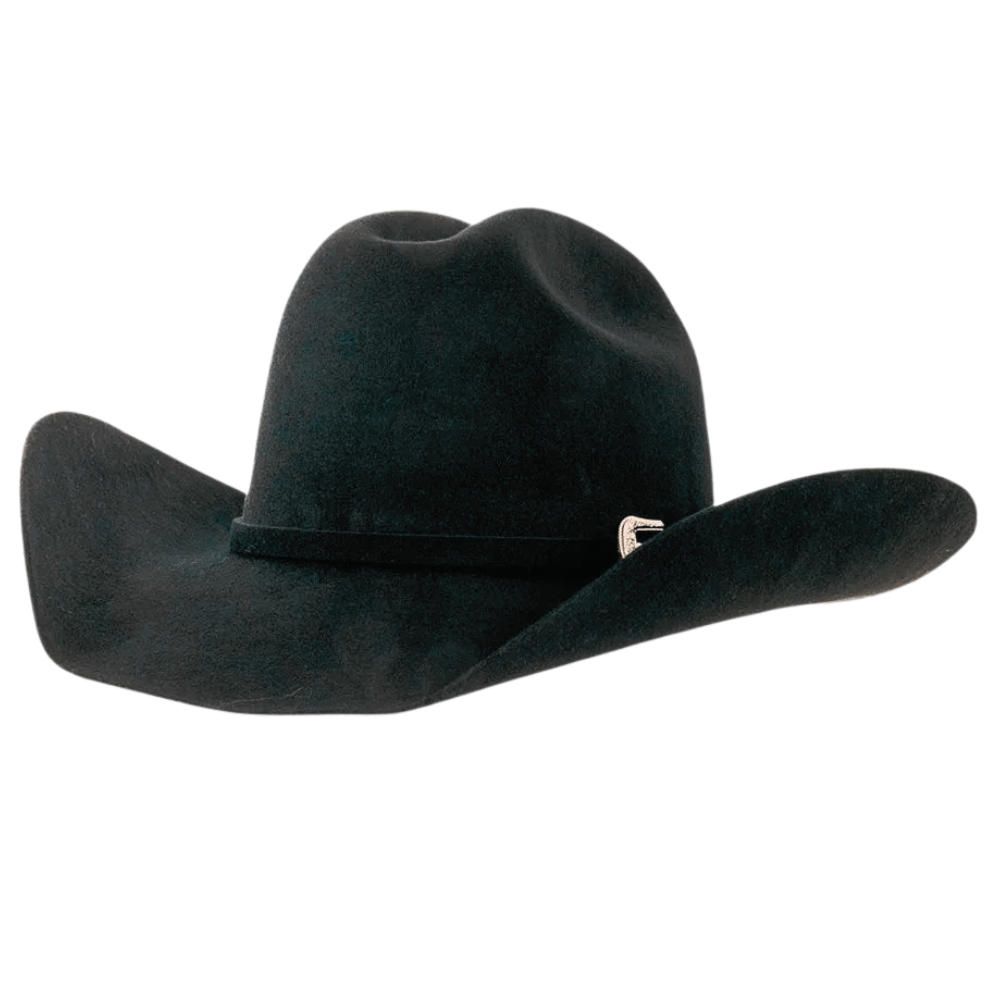 100% Wool Felt Western Cowboy Hat - Style Cattleman-Black
