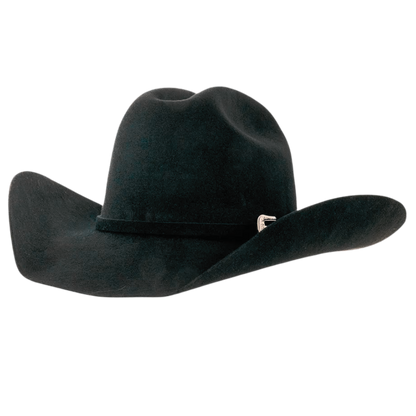 100% Wool Felt Western Cowboy Hat - Style Cattleman-Black