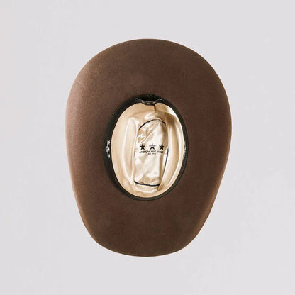 100% Wool Felt Western Cowboy Hat - Style Cattleman-Black