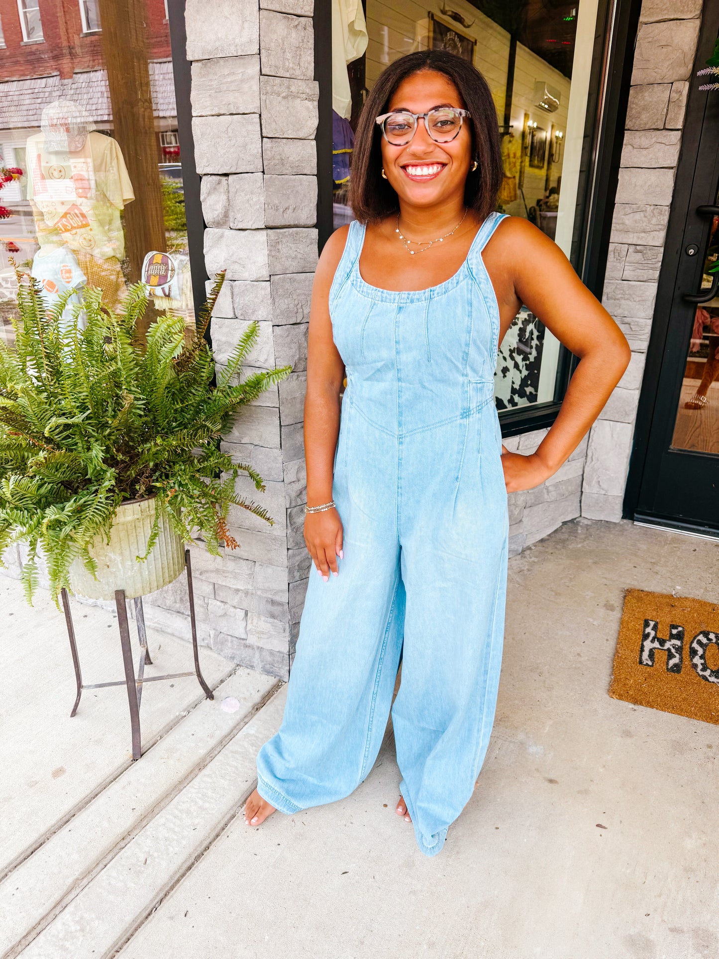 BI denim overall jumpsuit Lt. wash