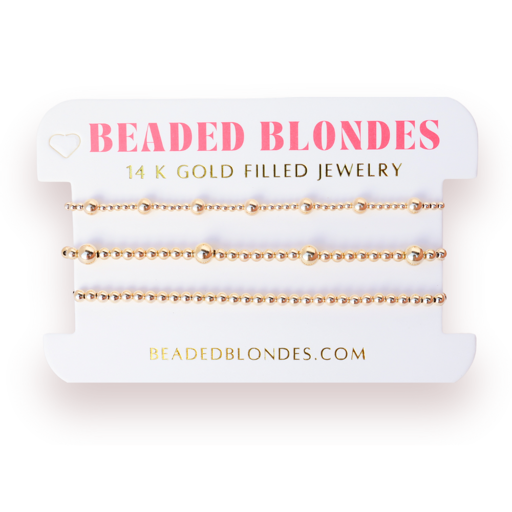 June + Olive + 3MM Gold Stack