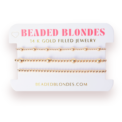 June + Olive + 3MM Gold Stack