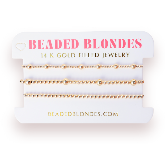 June + Olive + 3MM Gold Stack