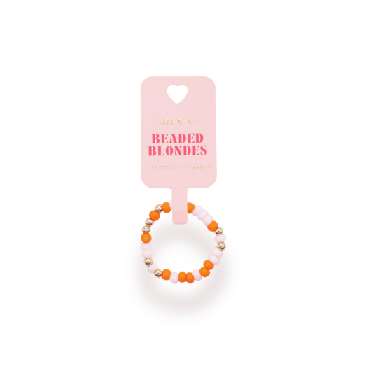 Orange & White Sprinkle Ring