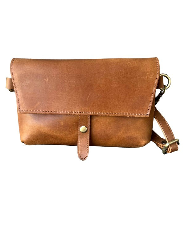 RL Crazy Horse Snap Front Crossbody