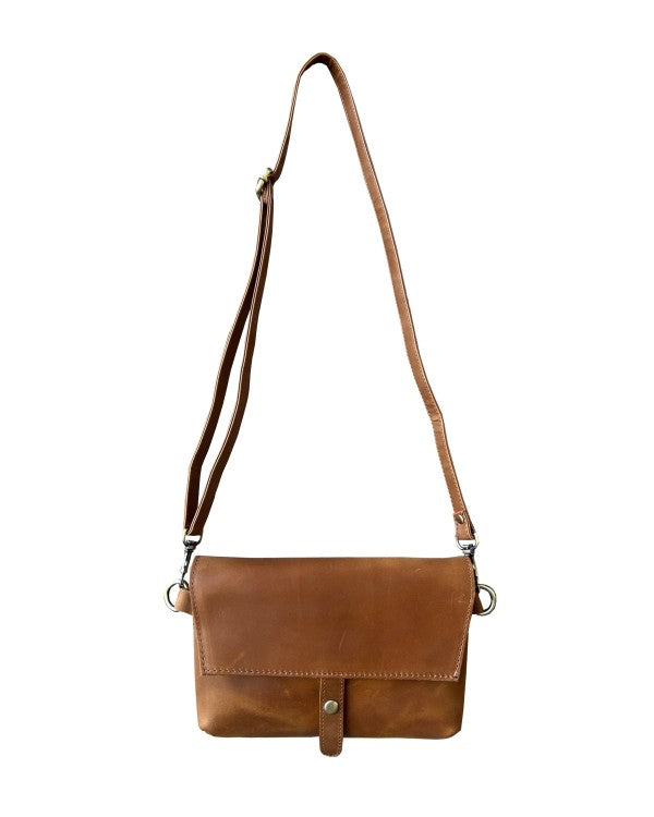 RL Crazy Horse Snap Front Crossbody