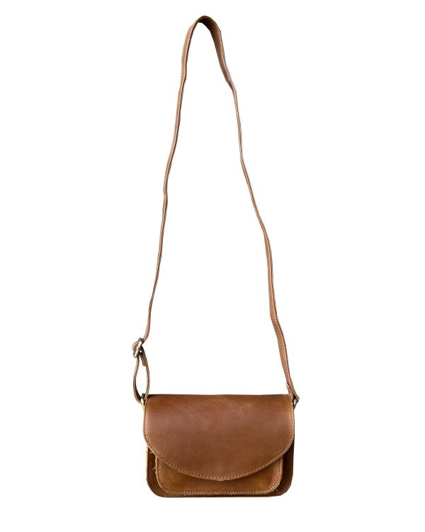 RL Mini Crazy Horse Hidden Front Snap Crossbody