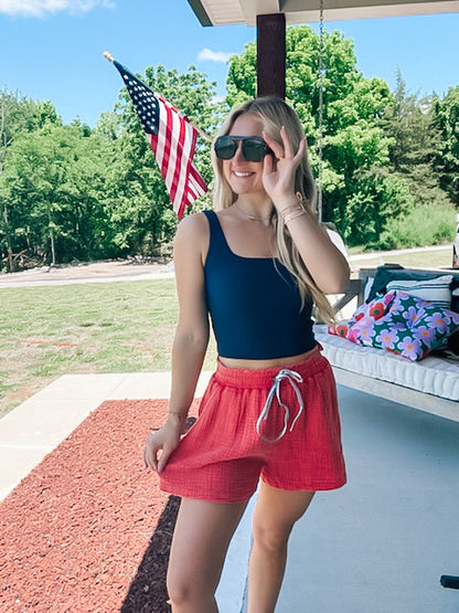 All American Mineral Washed Cotton Gauze Shorts