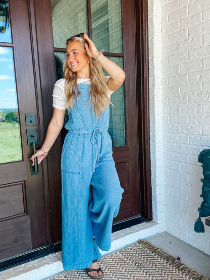 Britt's Original Acid Wash Blue Jumpsuit
