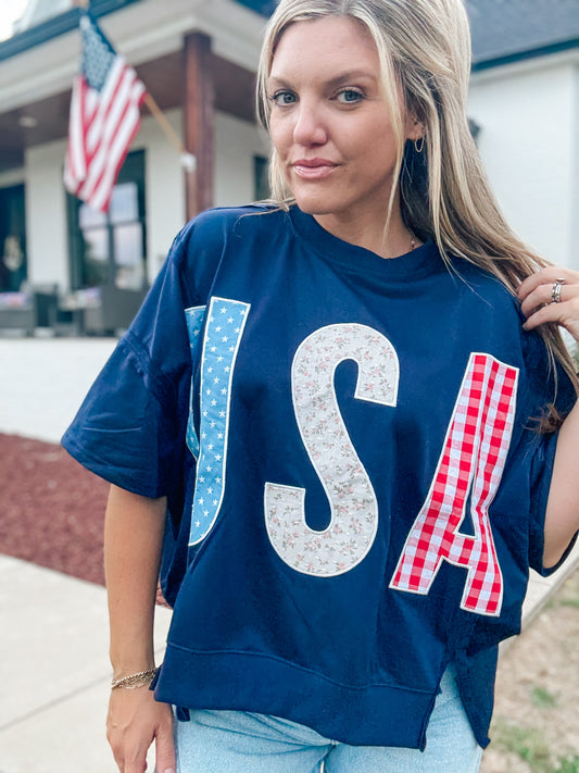 Born in the USA Oversized Top
