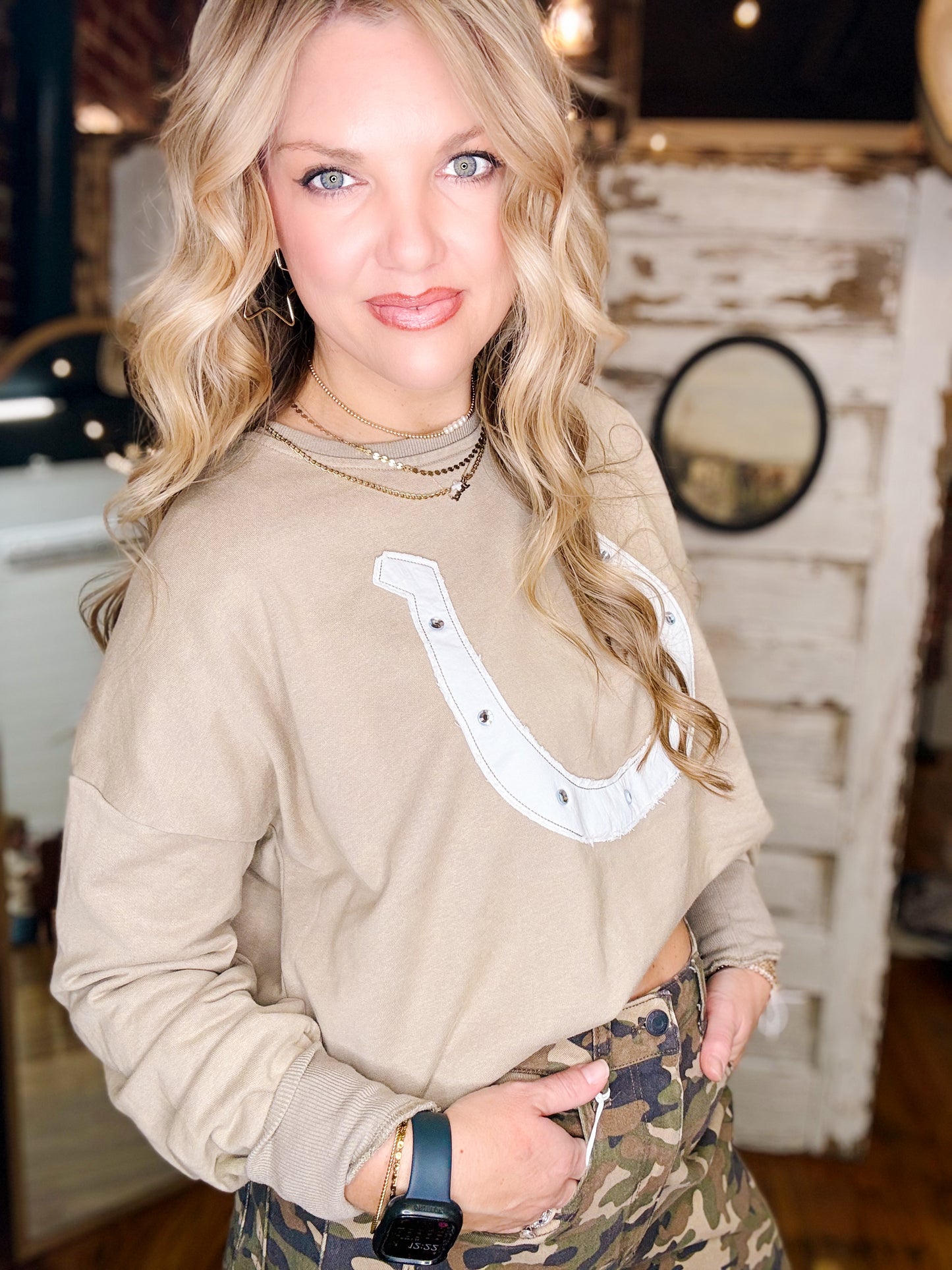 The Snow Washed Horseshoe Pullover