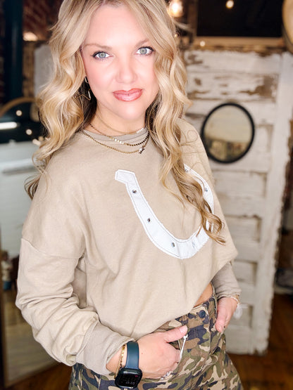 The Snow Washed Horseshoe Pullover