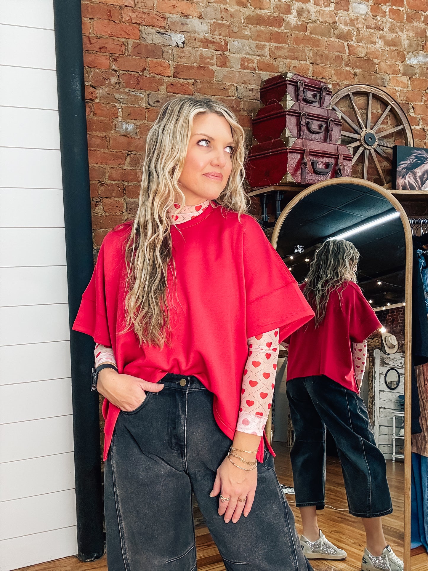 LOVE ME LAYERED MESH TOP
