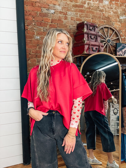 LOVE ME LAYERED MESH TOP