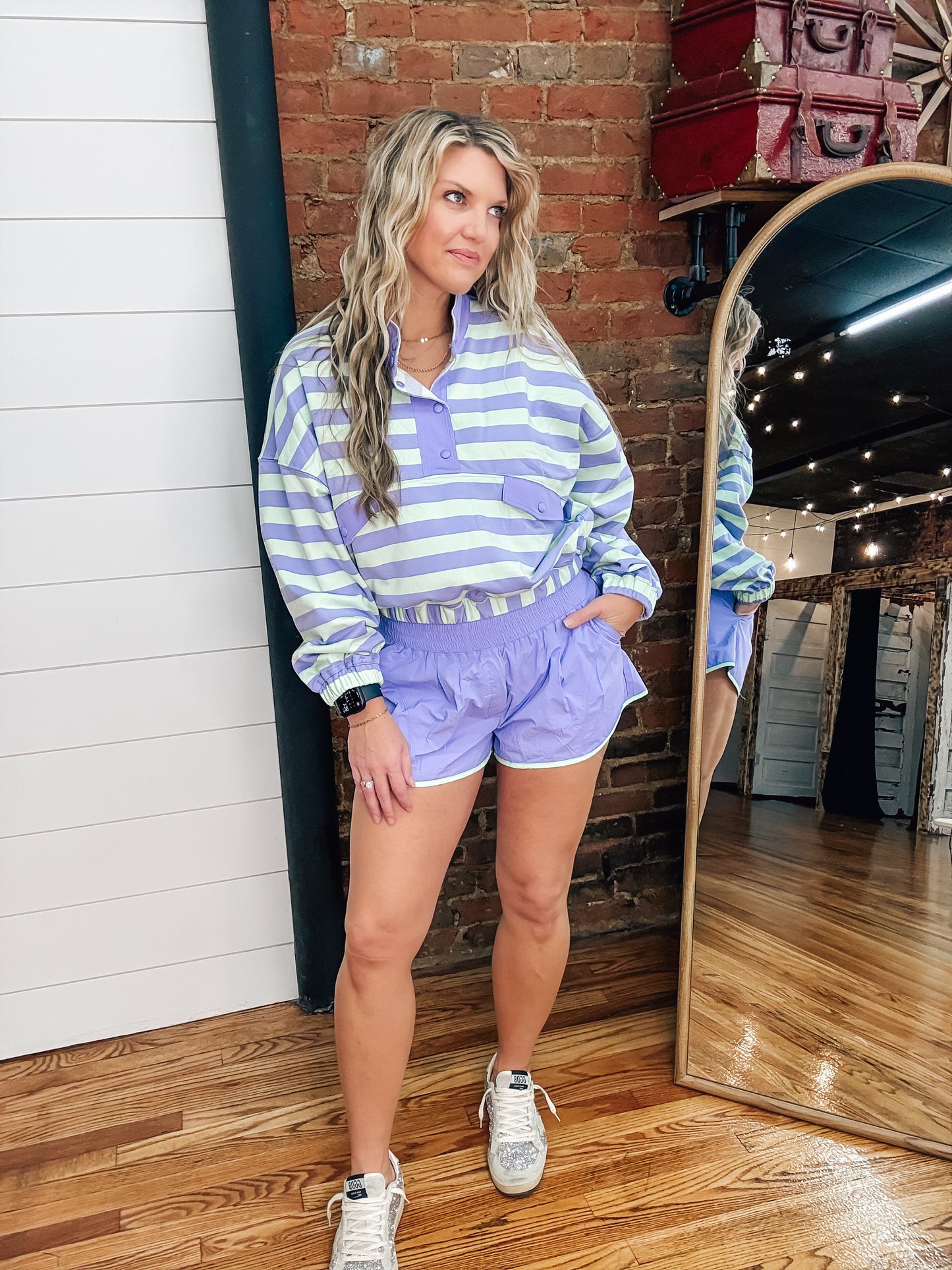 SPORTY GIRL LONG SLEEVE SHORTS SET