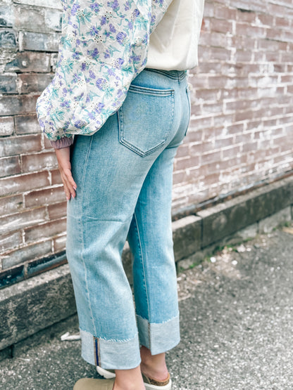 Vintage Dreams Cuffed Jeans