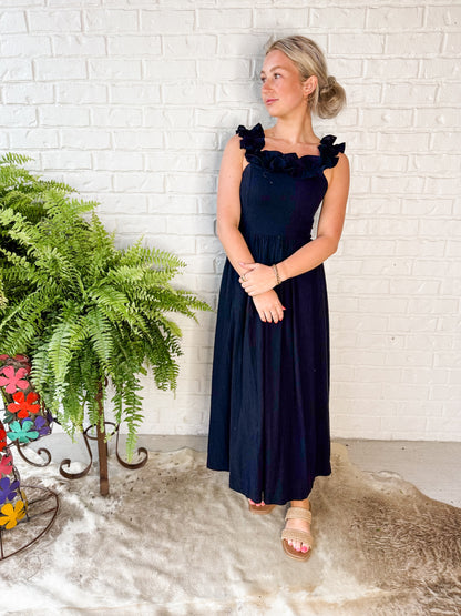 Black maxi dress