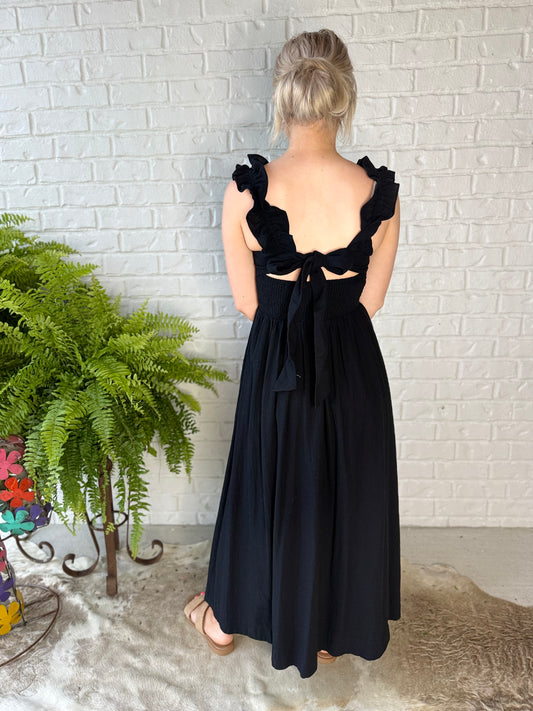 Black maxi dress