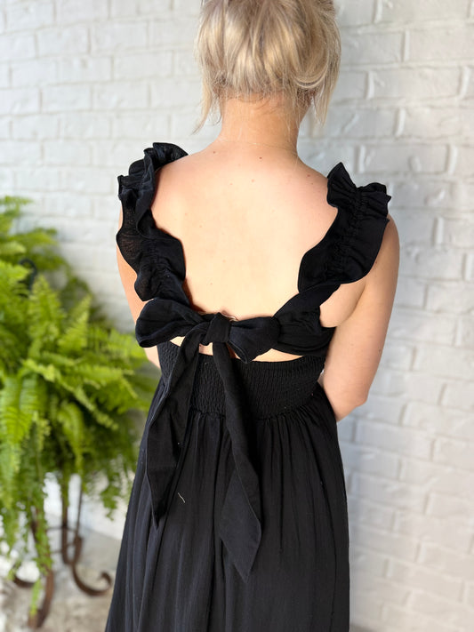 Black maxi dress