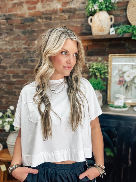 Everyday Crop Pocket T-Shirt