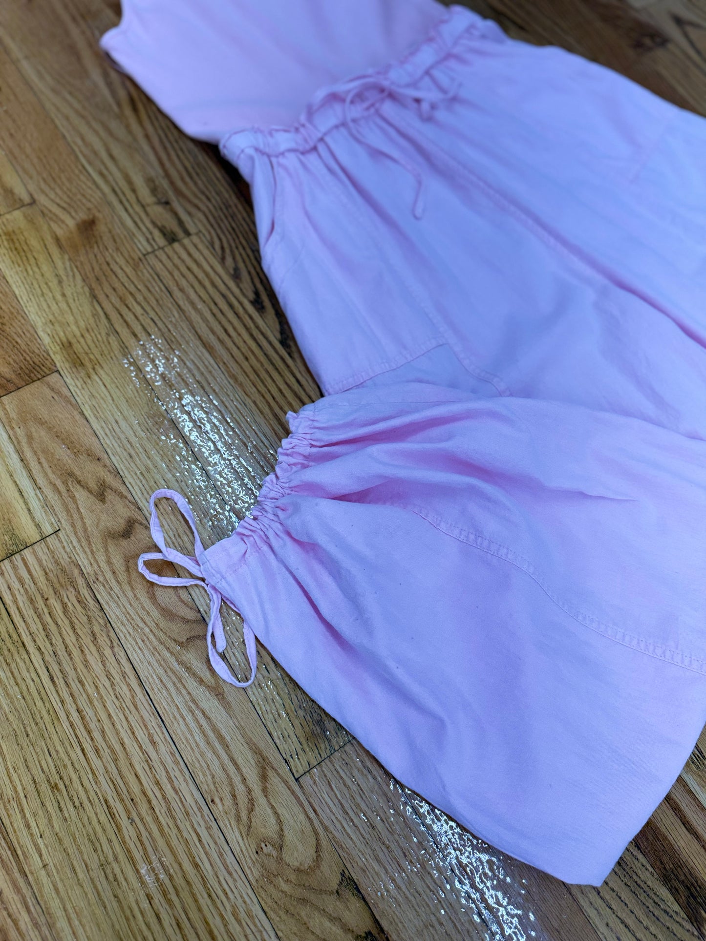 Bubble gum pink cargo jumpsuit