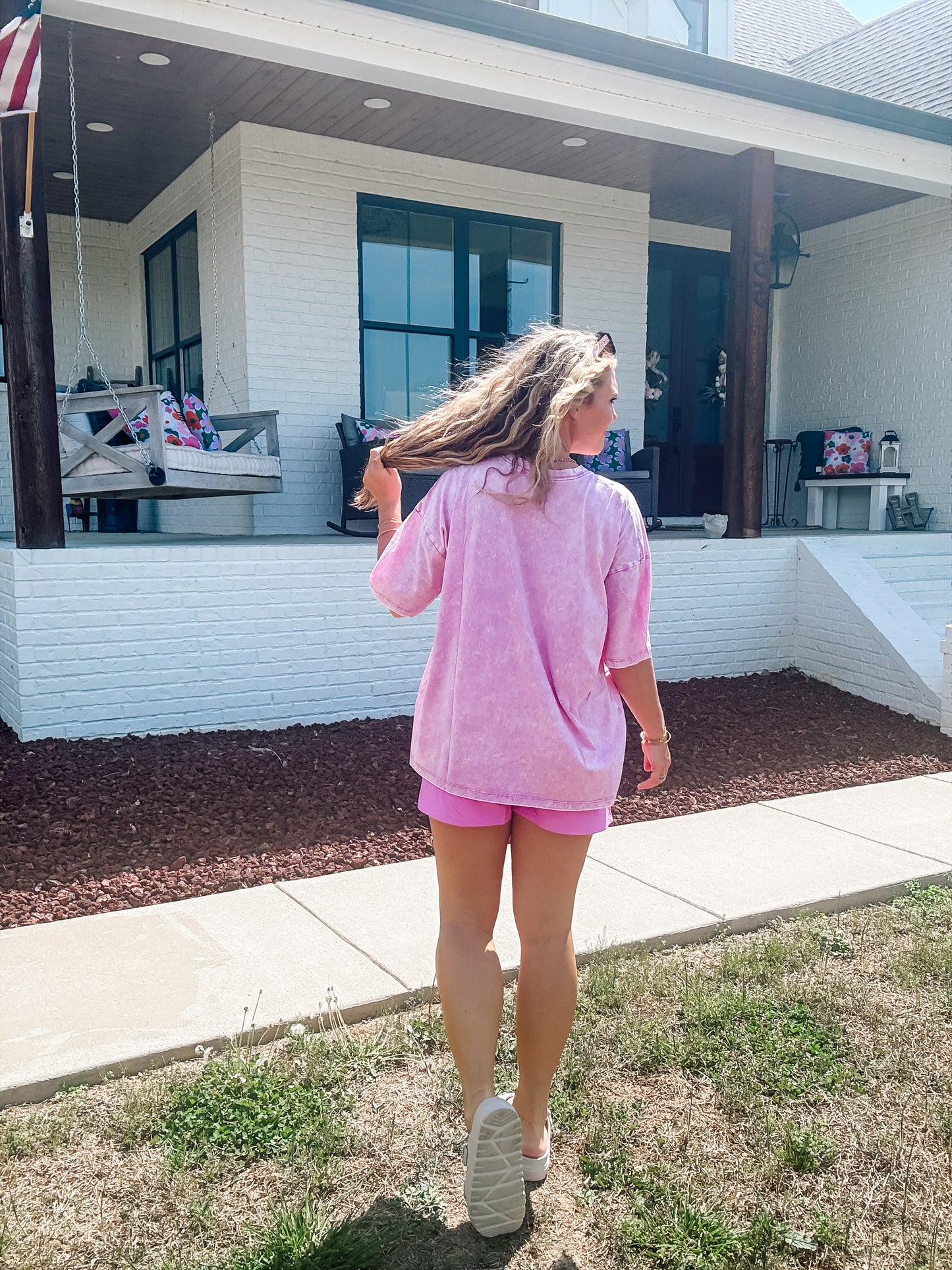 The Blushing Babe Boyfriend Basic Tee