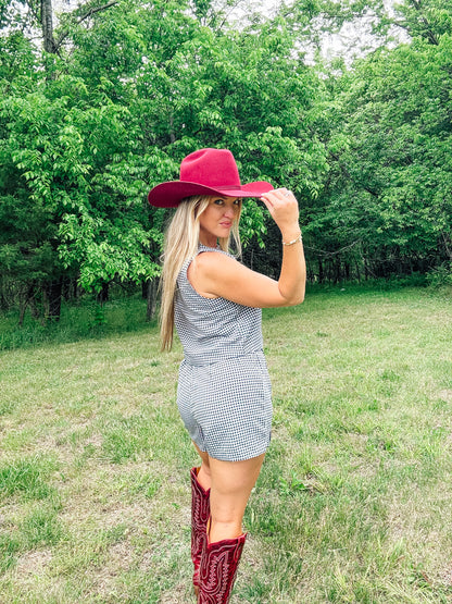 Picnic Date Matching Top & Shorts Set
