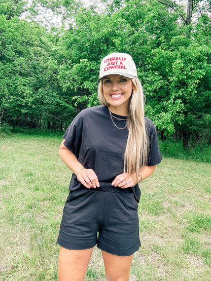 The Daydream Boxy Top & Shorts Set in Midnight