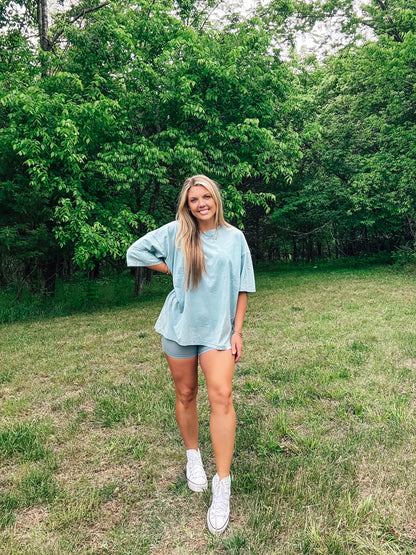 Stormy Acid Wash Boyfriend Tee