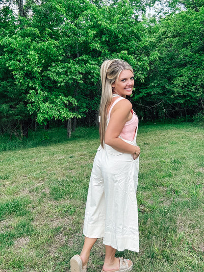 Wildflower Stitch Oversized Overalls