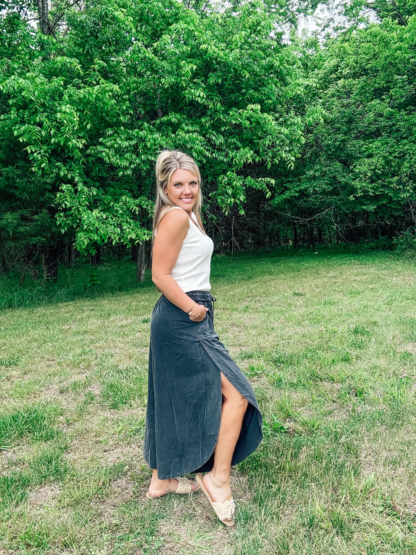 Flowy State Mineral Wash Wide Leg Pants